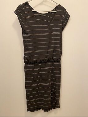 Prana Black Striped Dress